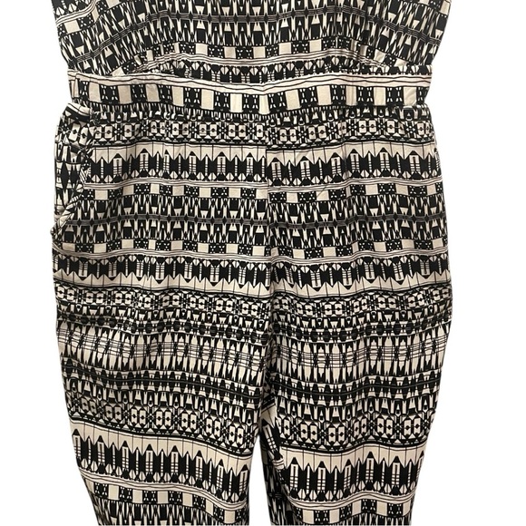 Harmony and Havoc jumpsuit size S black/cream elastic waist side zip closure - Picture 5 of 13